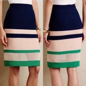 ANTHRO.💕HARLYN Parfait Colorblock Pencil Skirt XS